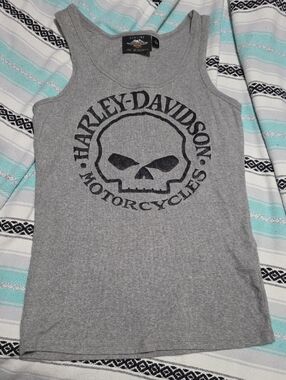 Harley-Davidson Gray Skull Tank Top